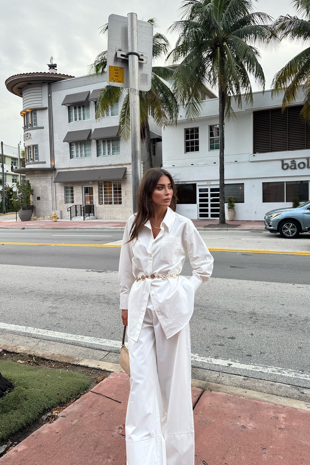 Kadın Poplin Gömlek Pantolon Takım Ekru