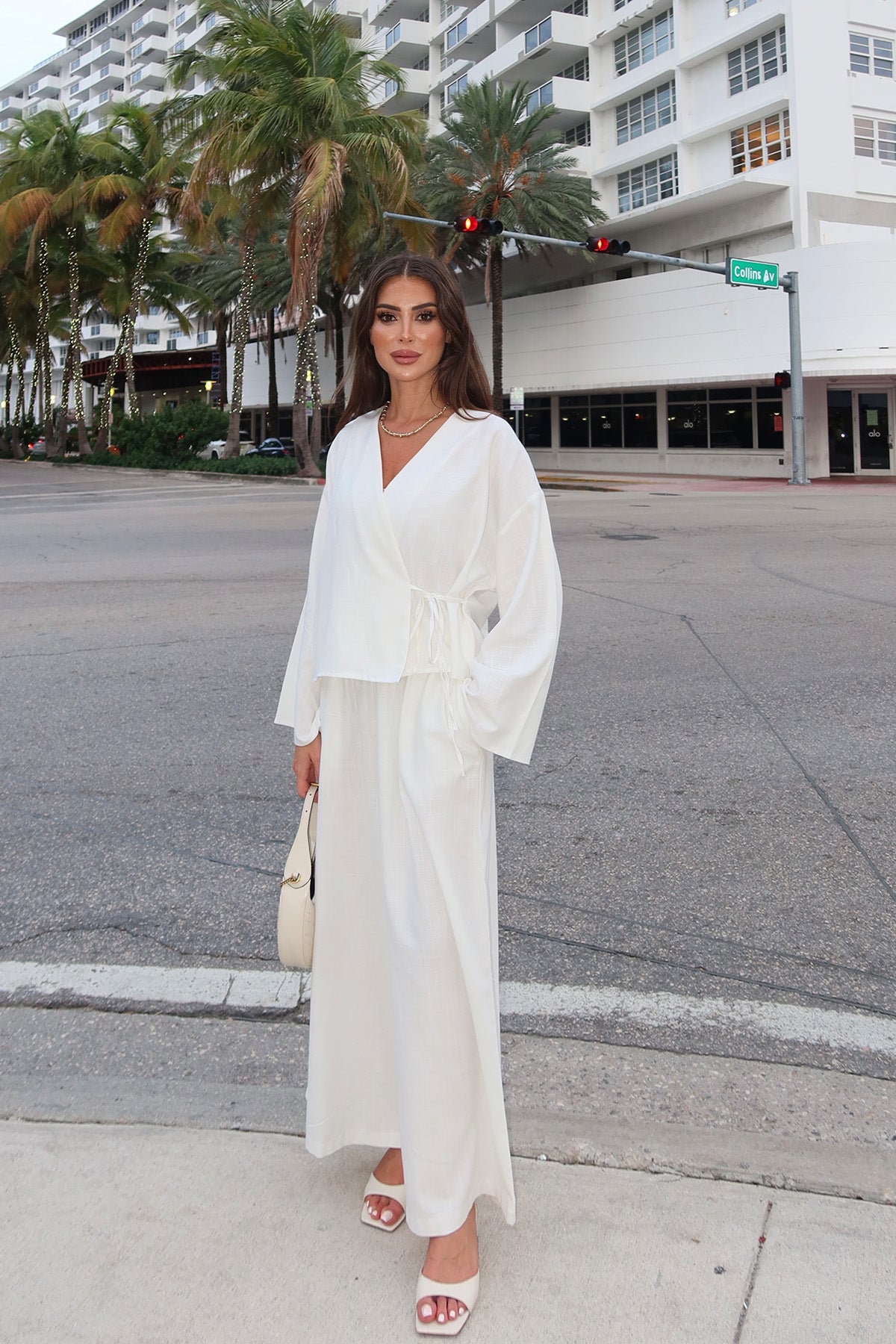 Kadın Organik Pamuk Bol Kesimli Pantolon Ekru