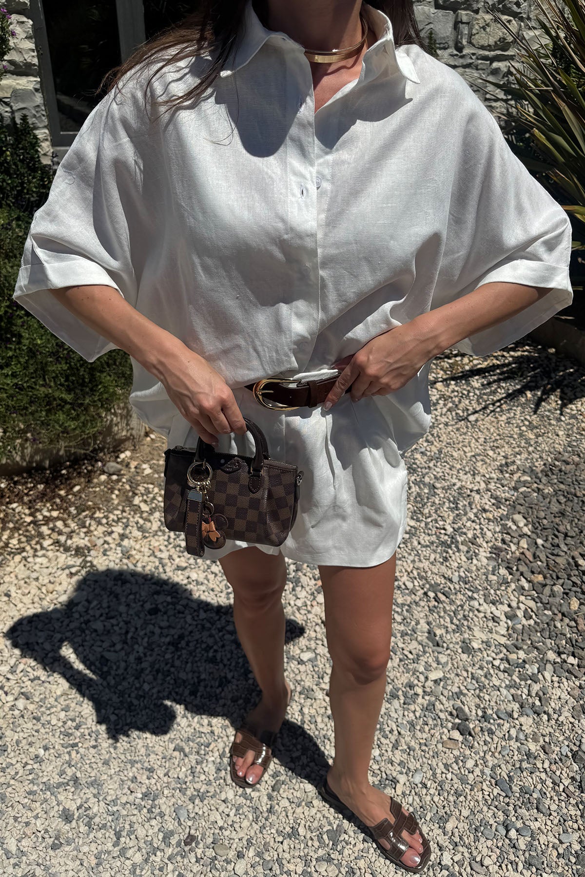 Kadın İkili Keten Takım Ekru