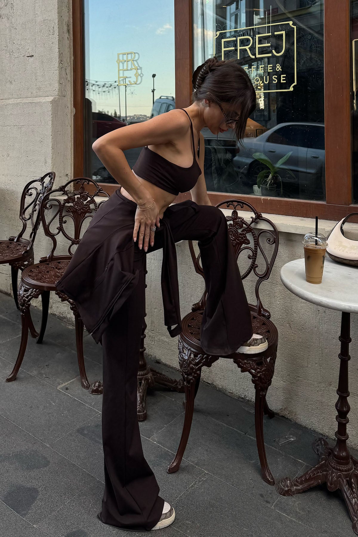 Kadın 3'lü Spor Takım Acı Kahve