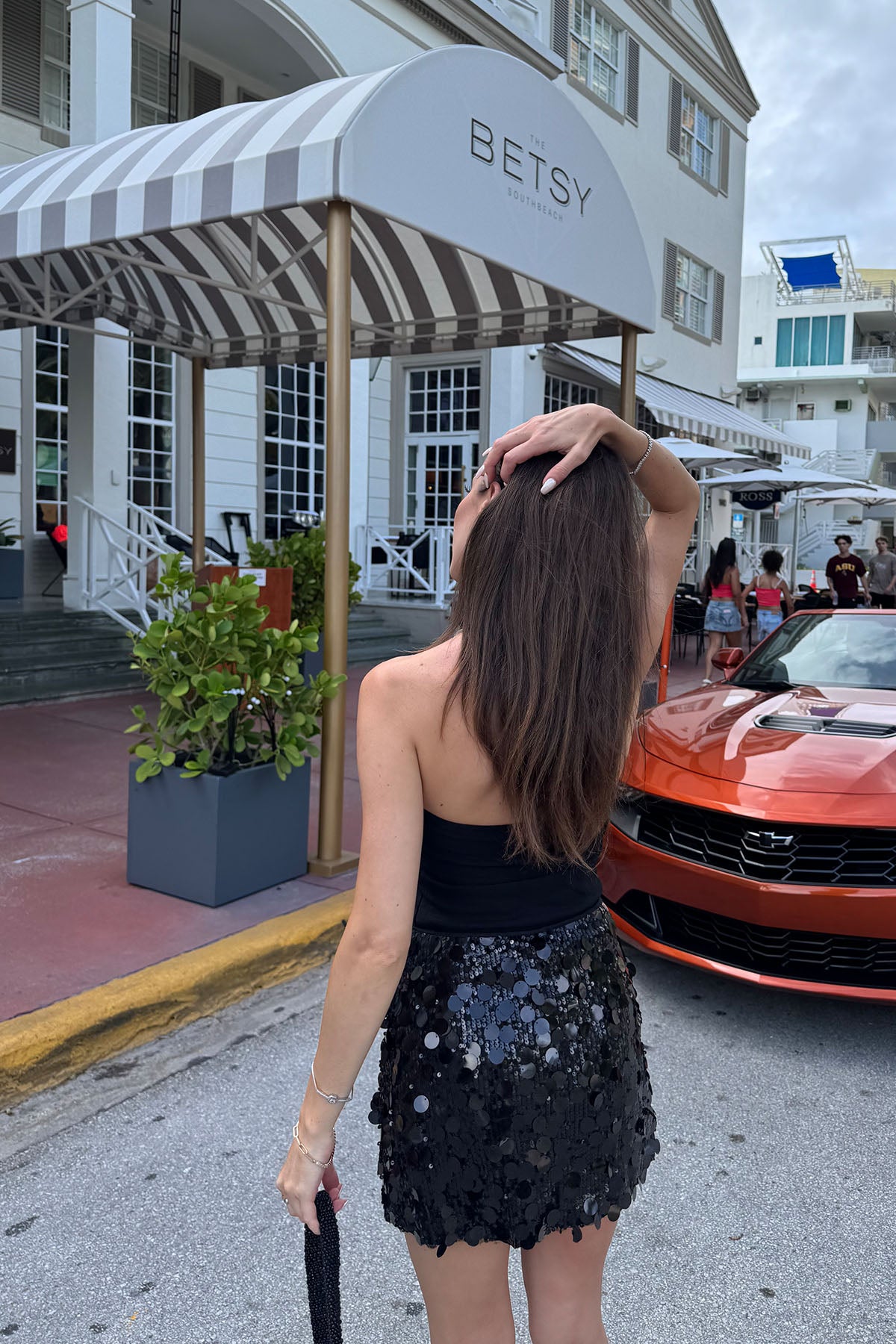 Kadın Payetli Etek Siyah