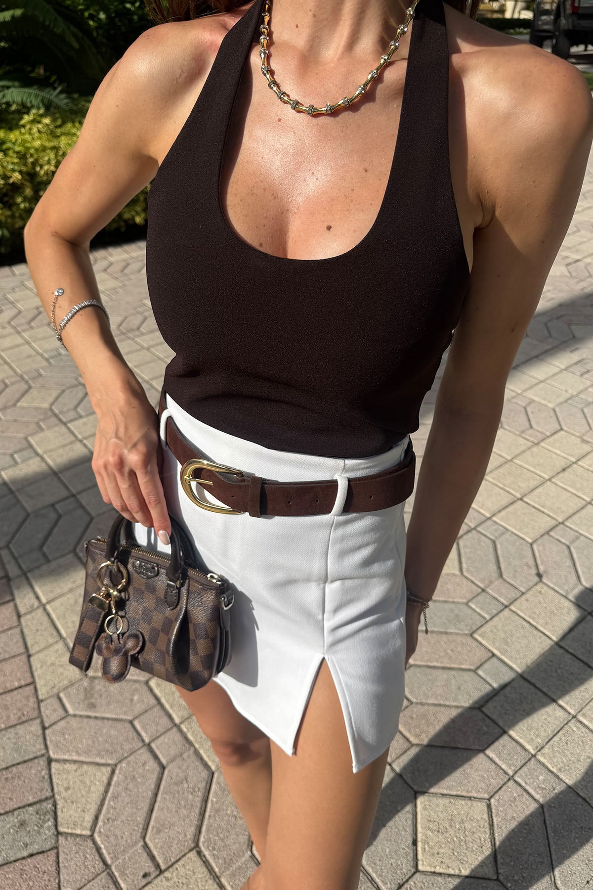 Kadın Sırt Detaylı Bluz Acı Kahve